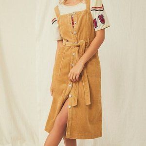 Levi's Calla Dress in "Ice Coffee" cotton corduroy, sz Small